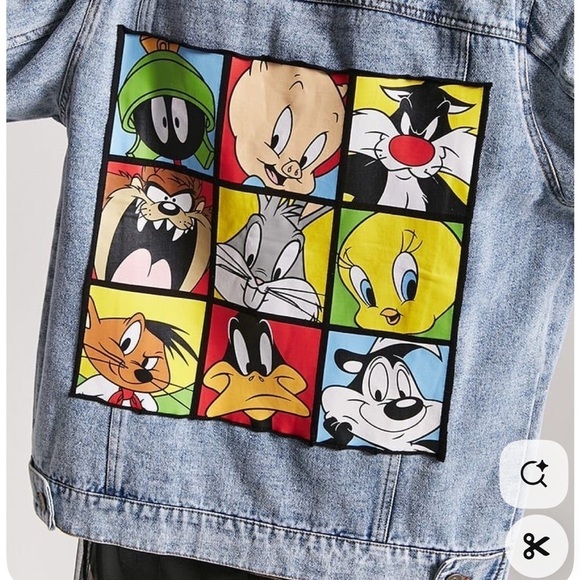Looney Tunes Retro acid wash denim jean jacket - Picture 4 of 5